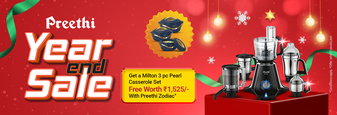 Year End Sale - Milton 3 pc Pear Set With Zodiac Free Worth 1525 Rs.