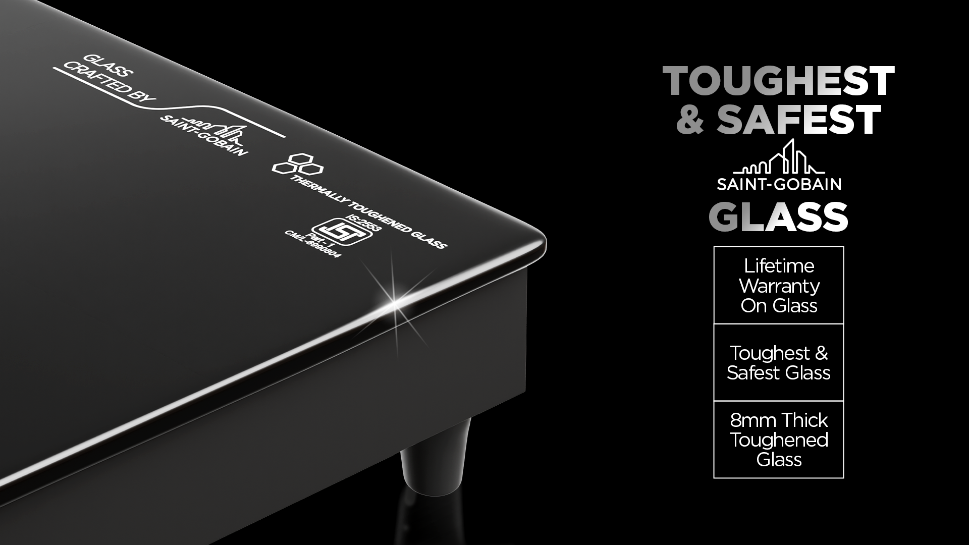 Toughest & safest glass top - Preethi Saint-Gobain gas stoves