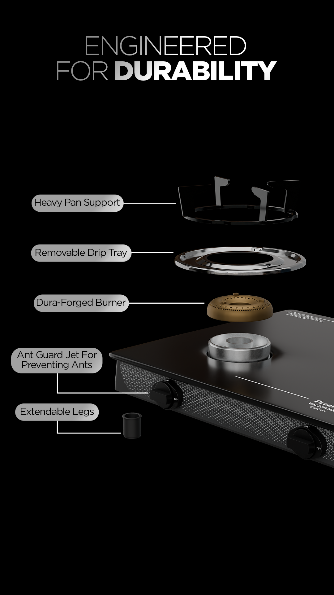 Durable Gas Stove by Preethi