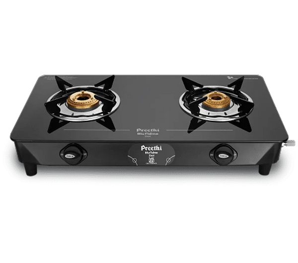 Preethi Zeal Glass top Gas stove 2 Burner
