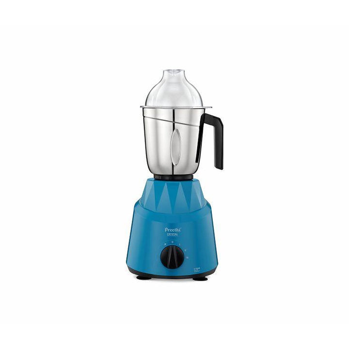 Preethi Crystal Mixer Grinder 500 Watt with 3 Jars (Blue)