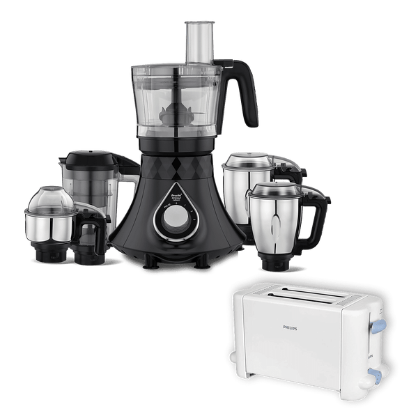 Preethi Zodiac Cosmo 750 W Mixer Grinder + Get Free Philips Toaster