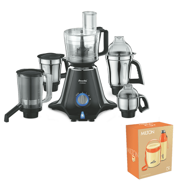 Preethi Zodiac Mixer Grinder + Get Free Milton Econo Lunch Set