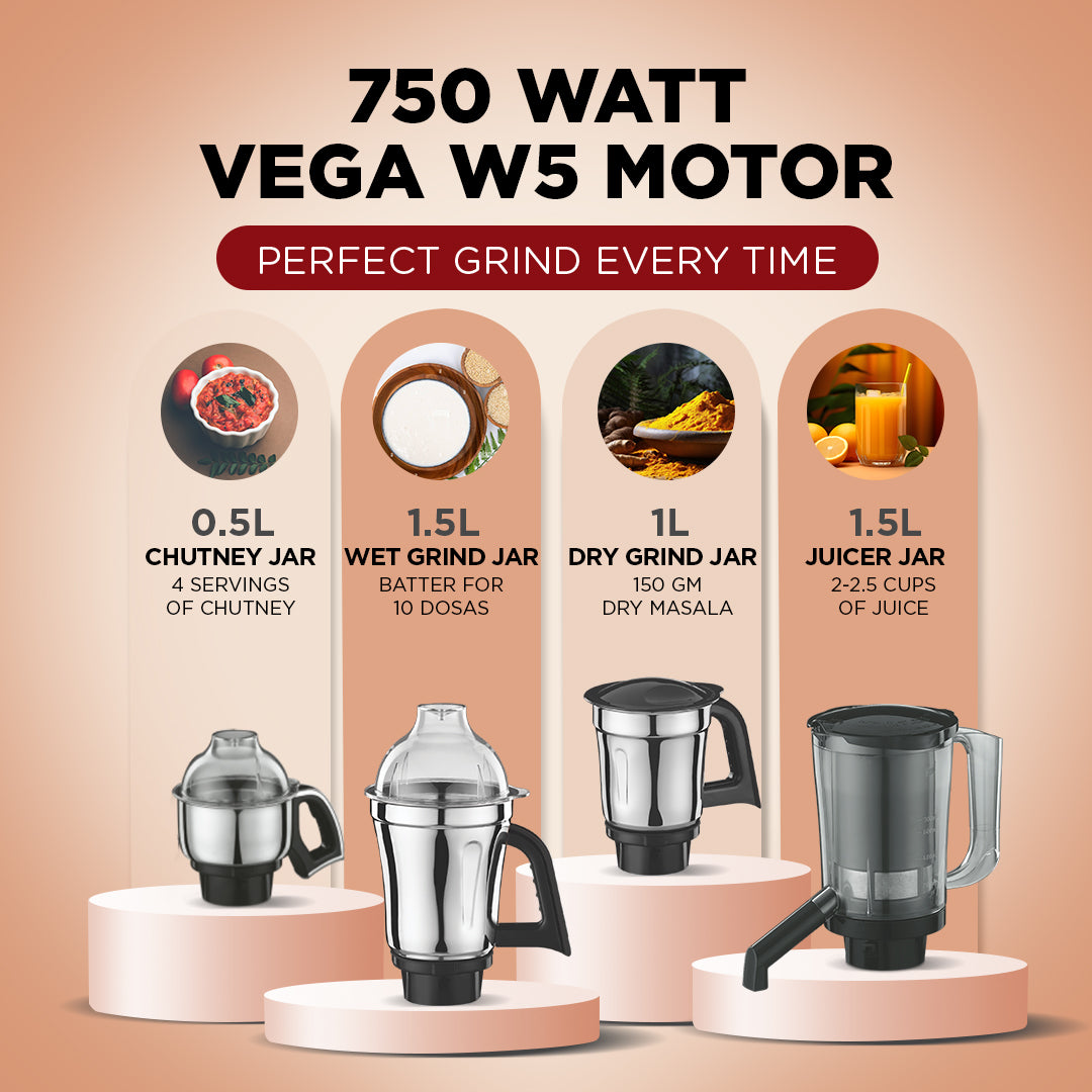 Preethi Zodiac 5 Jar Mixer Grinder 750W 2 Preethi Zodiac 5 Jar Mixer Grinder