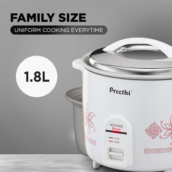 Prinetti Rice Cooker Buy Preethi 1.8 Litre Electric Rice Cooker Online