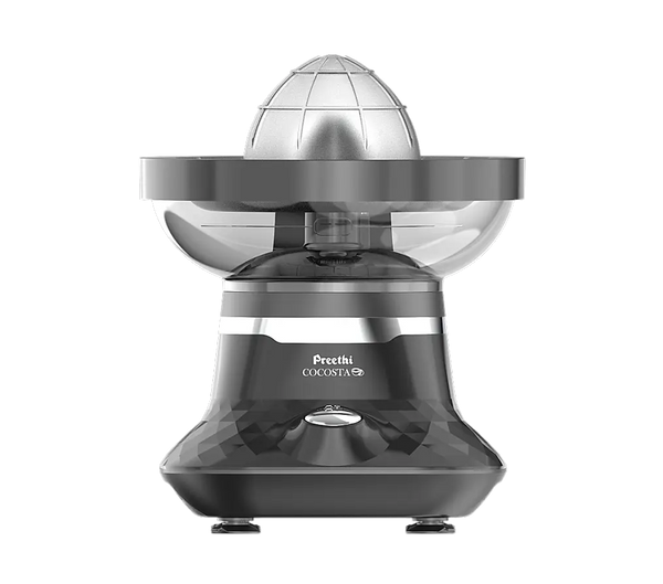 Preethi Cocosta - Coconut Scraper & Citrus Juicer, 100% Safe Dual Protection Scraper with Safety Switch & Silicon Cap, Spillage Free Collection bowl, 100 Watt, 2yr Guarantee, Lifelong Free Service