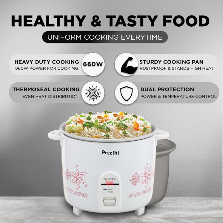 Prinetti Rice Cooker Buy Preethi 1.8 Litre Electric Rice Cooker Online