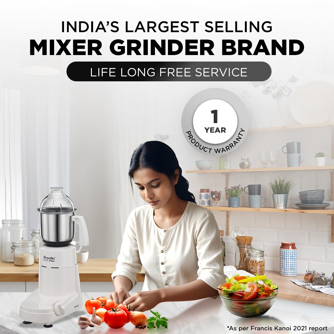 Buy Preethi Eco Plus 110 V and 550 Watt Mixer Grinder Online
